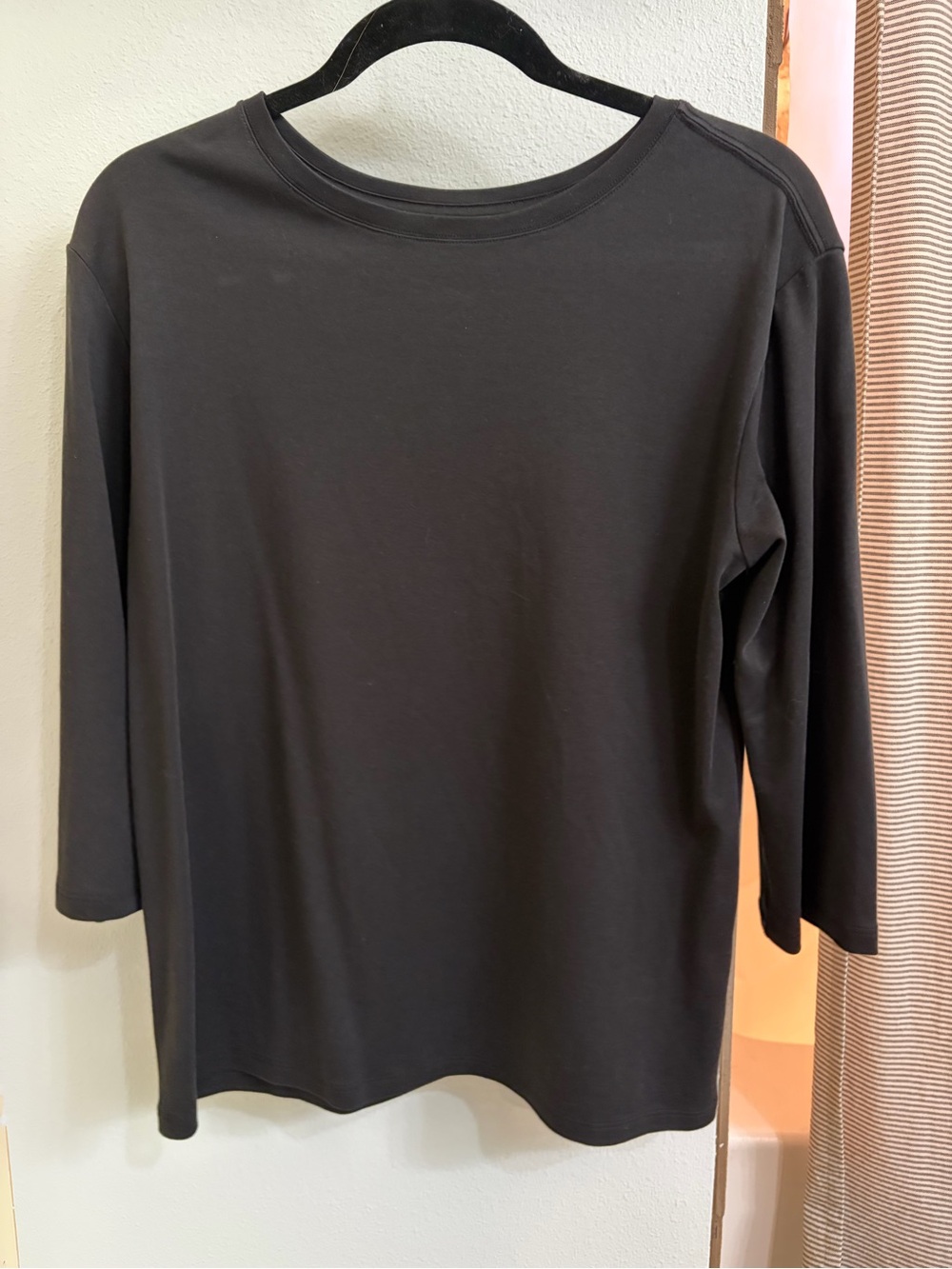 MM Lafleur Black Long-Sleeve Crewneck Top